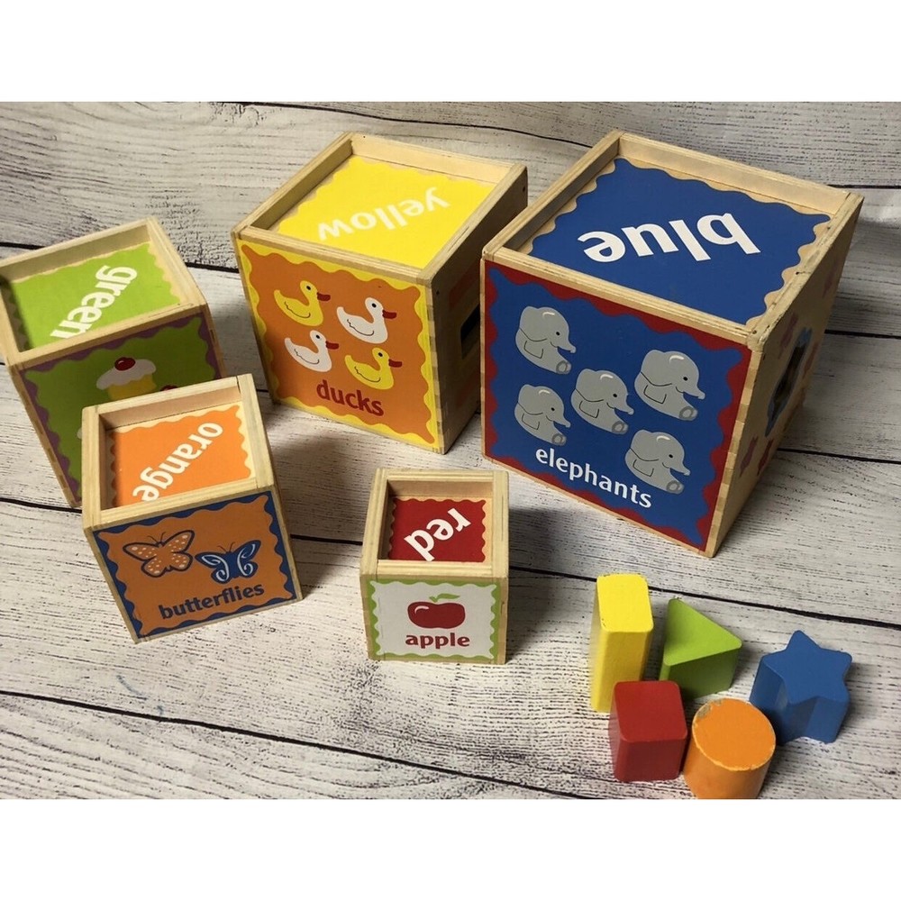 Educo Hape Pyramid Of Play Wooden Nesting Blocks